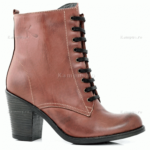 Botine maro Kampus model Cindy