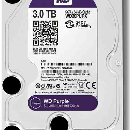 Hard Disk 3TB Western Digital Purple WD30PURX