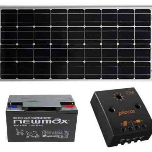 Set electroalimentare cu panou solar pentru echipamente securitate 150W