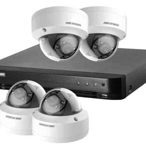 Sistem 4 camere antivandal 5 MP, Turbo HD, IR 20, IP 67
