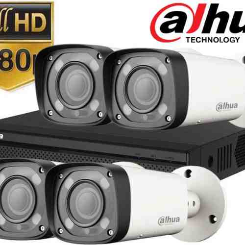 Sistem de supraveghere 4 camere varifocale 2.7mm-12mm, FULL HD + pentabrid 4 canale