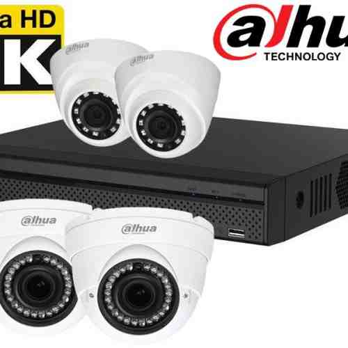 Sistem de supraveghere de interior cu 4 camere 2K Dahua + DVR Safer