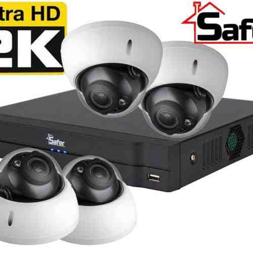 Sistem supraveghere 4 camere exterior, rezolutie 4 MP, cu lentila varifocala