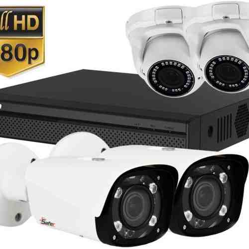 Sistem supraveghere FULL HD 4 camere varifocale Safer