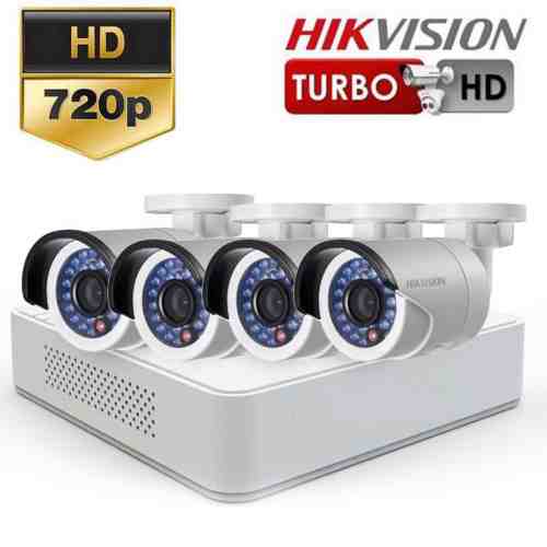 Sistem supraveghere Turbo HD Hikvision 4 camere exterior HD