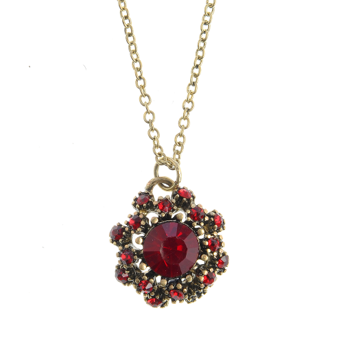 Colier clasic, pandantiv rubin