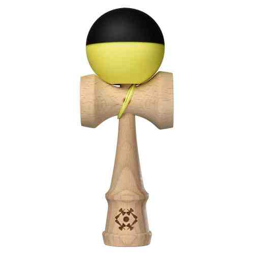 Kendama USA Tribute Half Split - Galben neon cu Negru
