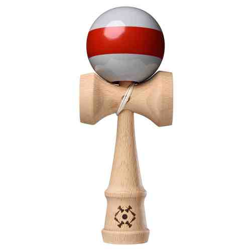 Kendama USA Tribute Single Stripe - Gri si Rosu