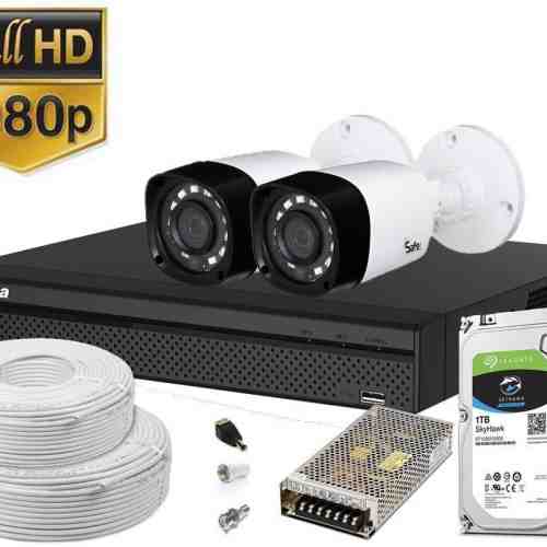 Kit complet 2 camere supraveghere video FULL HD exterior