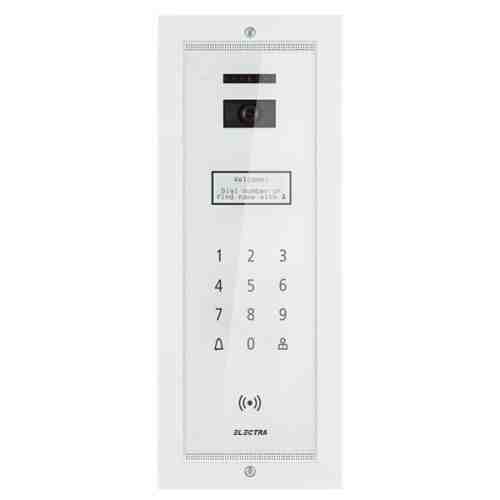 Panou video exterior alb pentru blocuri 60 apartamente Electra VPM.BFR02.ELW04
