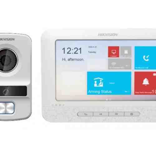 Set videointerfon Hikvision TCP/IP cu monitor 7 inch wireless