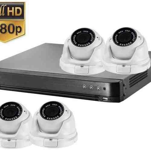 Sistem supraveghere 4 camere dome varifocale FULL HD 1080p