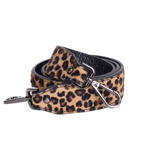 ACCESORIU GEANTA CUREA UMAR NEAGRA BLANA PONEI PRINT LEOPARD PIELE NATURALA
