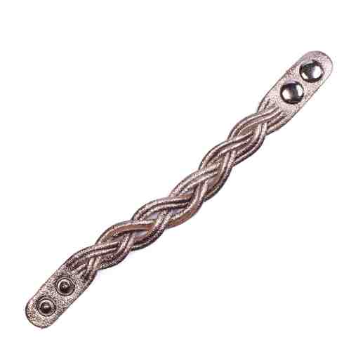 BRATARA DAMA BRONZ IMPLETITA PIELE NATURALA