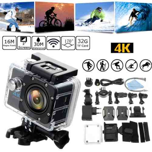 Camera Sport ActionCam SJ9000 UltraHD 4K @ 30fps WiFi 16.0MP Black Pachet Complet cu Accesorii