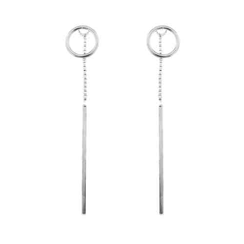 Cercei Argint 925 CZ Circles, Bars & Chains