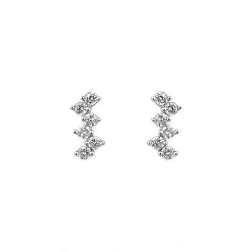 Cercei Argint 925 Glittering Zig-Zag