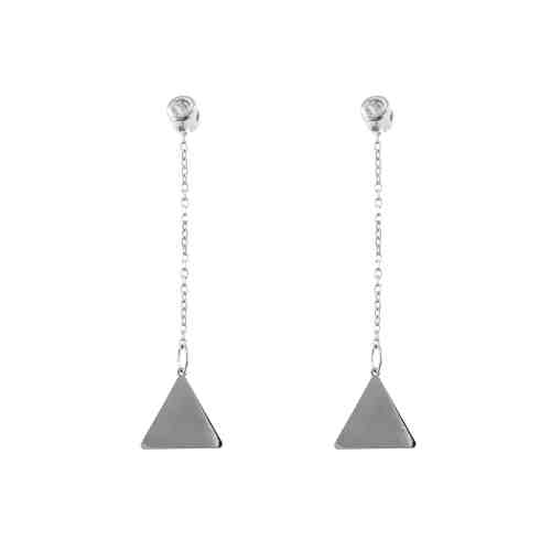Cercei Argint 925 Hanging Filled Triangles
