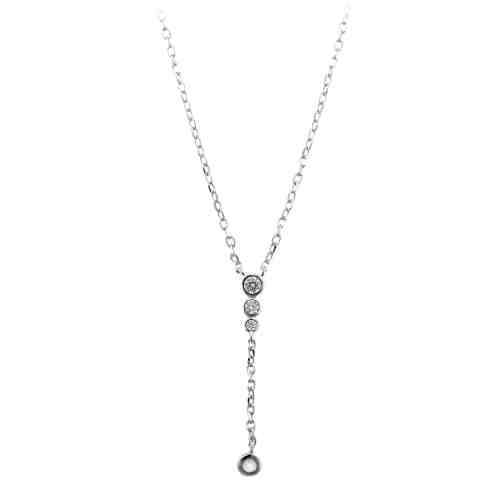 Colier Argint 925 Glittering Hanging CZ Crystals