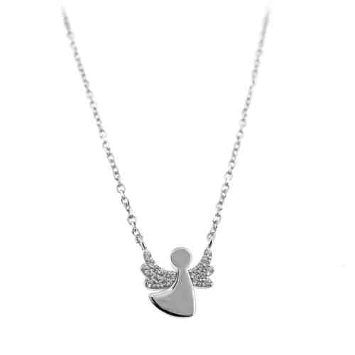 Colier Argint 925 Guardian Angel with CZ Crystal Wings