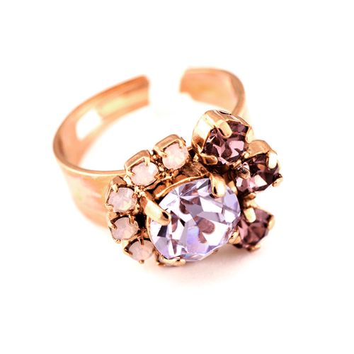 Inel Elizabeth placat cu aur 24K - 7074/1-1022RG
