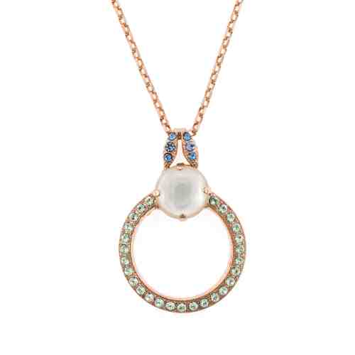 Pandantiv cu lant California Dreaming placat cu aur 24K | 5030/2-M1067RG