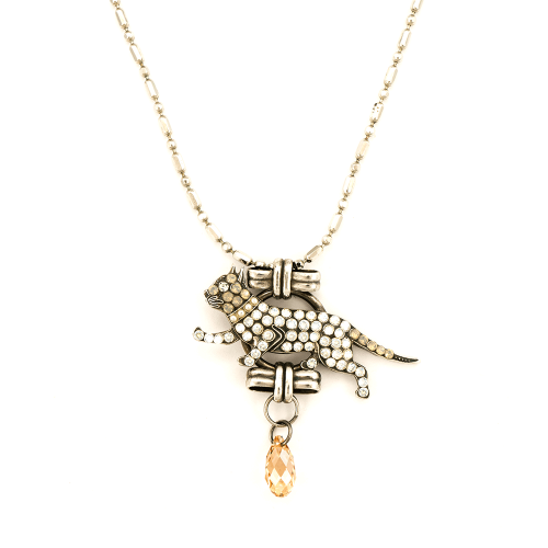 Pandantiv cu lant Champagne and Caviar placat cu argint 925 | 5057-391100SP