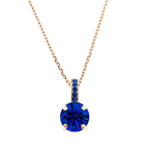 Pandantiv cu lant September Lucky Birthstone - The Color of Your Life placat cu aur 24K - 5056-206206RG