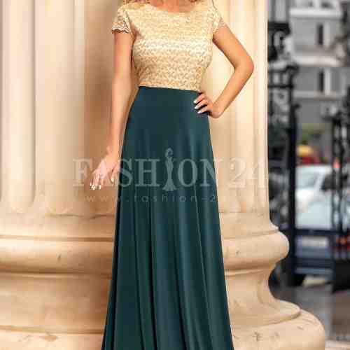 Rochie de seara verde lunga