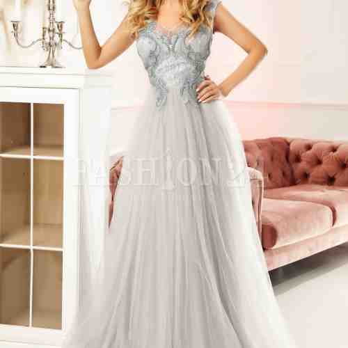 Rochie lunga Sandra gri