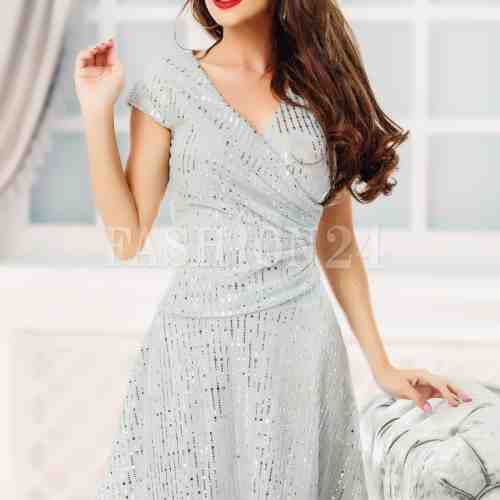 Rochie Rebecca argintie