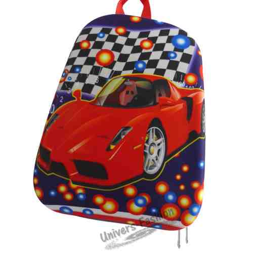 Rucsac 3D pentru băiat - albastru cu fermoar