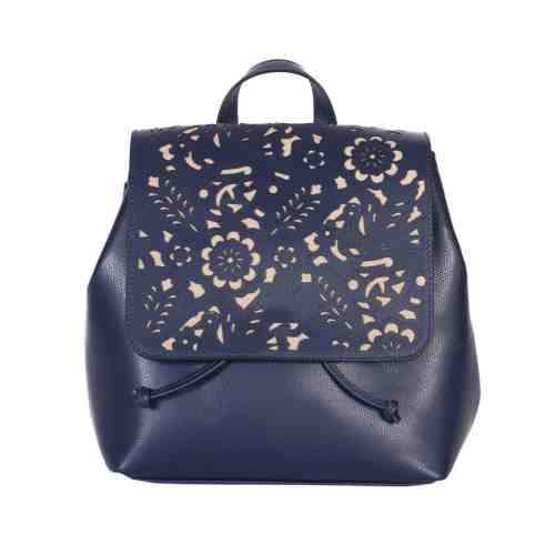 RUCSAC DAMA BLEUMARIN PIELE NATURALA PALMELATO PRINT LASER TERESA