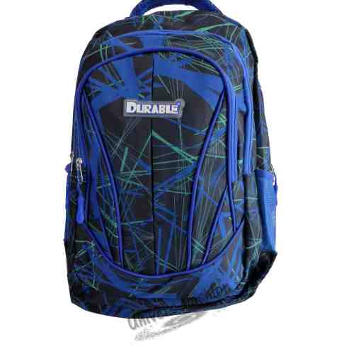 Rucsac - negru cu imprimeu indigo