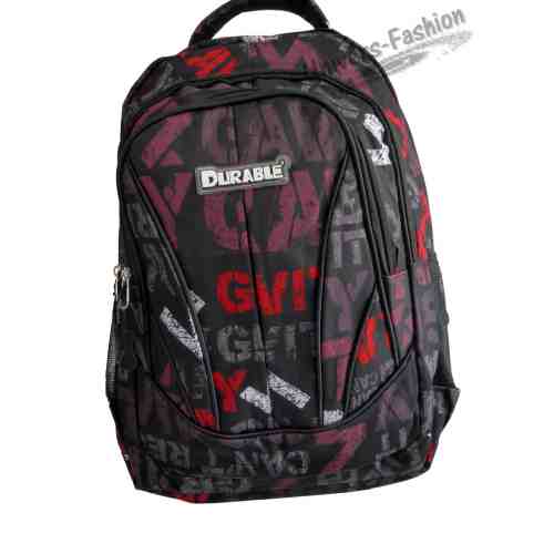 Rucsac - negru cu imprimeu multicolor