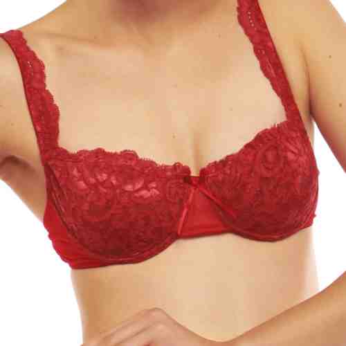 Sutien neburetat, semicupa, colectia 'Rouge'