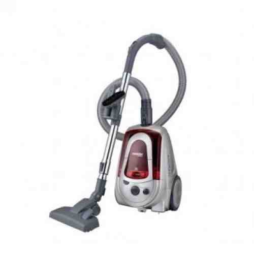 Aspirator meister Hausgerate HRH-610E, fara sac, filtru ciclon, 1200W, filtru HEPA 13, cablu 4.5 m, Culoare Silver/Rosu