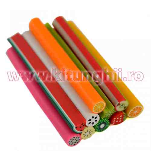 Betisoare Fimo Set 10 bucati - Fructe