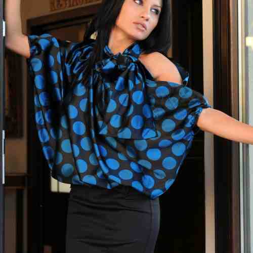 Bluza Dots Albastra