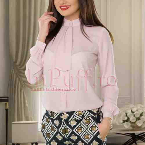 Bluza eleganta roz pudra