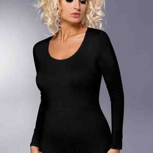 Body Agata negru, din bumbac