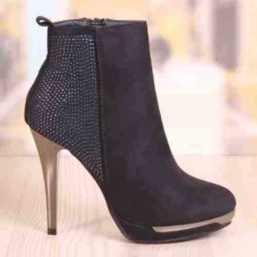 Botine Dama Diamond Navy Cod: 800 (CULOARE: Albastru Inchis, DIMENSIUNE TOC: 9, MARIME: 36)