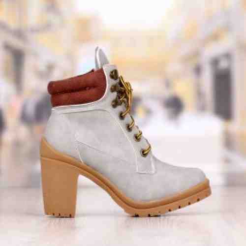 Botine Dama Gri Cu Toc Cod: 236p (CULOARE: Gri, MARIME: 40)