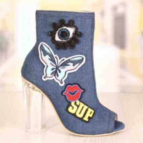 Botine Dama Guci Albastre Cod: 950 (CULOARE: Albastru Inchis, DIMENSIUNE TOC: 10, MARIME: 41)