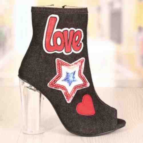 Botine Dama Guci Negre Cod: 952 (CULOARE: Negru, DIMENSIUNE TOC: 10, MARIME: 39)