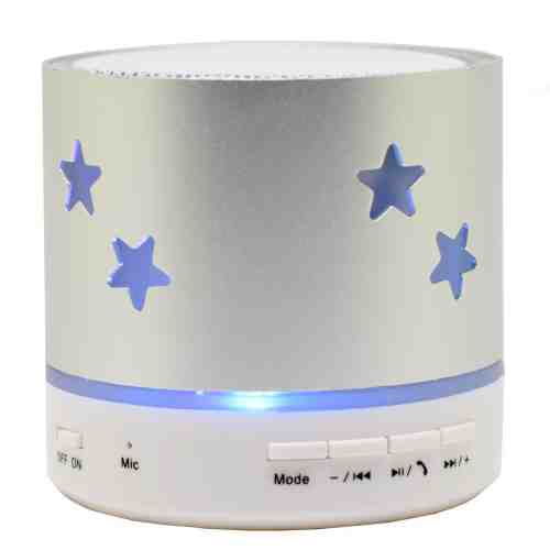 Boxa Portabila Bluetooth iUni DF04, 3W, USB, Slot Card, AUX-IN, Radio, Aluminiu, Argintiu
