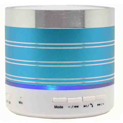Boxa Portabila Bluetooth iUni DF07, 3W, USB, Slot Card, AUX-IN, Radio, Aluminiu, Albastru