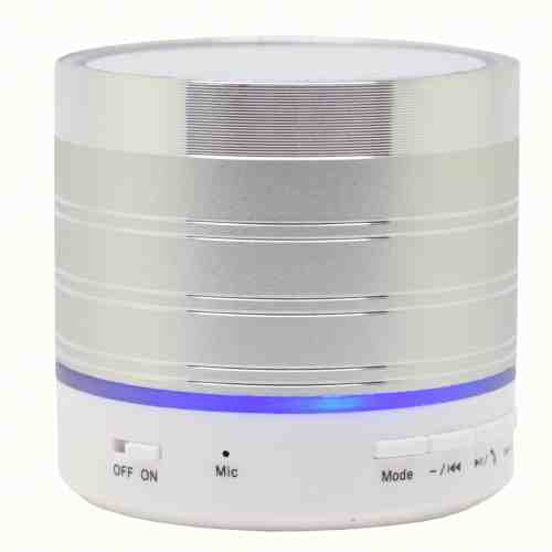 Boxa Portabila Bluetooth iUni DF07, 3W, USB, Slot Card, AUX-IN, Radio, Aluminiu, Argintiu