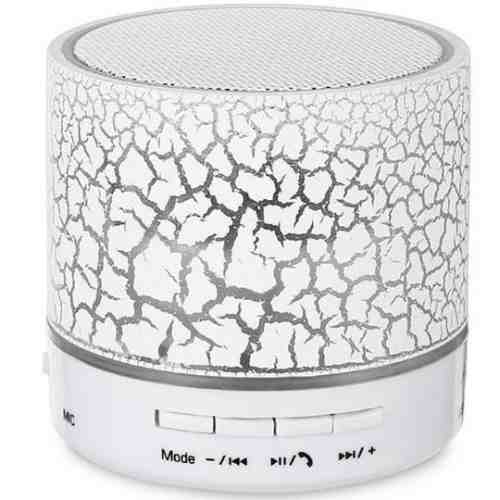 Boxa Portabila Bluetooth iUni DF09, Big Size, 500 mAH, 3W, USB, Slot Card, AUX-IN, Radio, Aluminiu, Alb