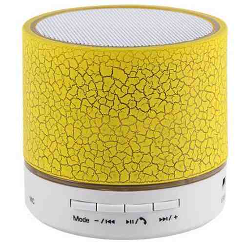 Boxa Portabila Bluetooth iUni DF09, Big Size, 500 mAH, 3W, USB, Slot Card, AUX-IN, Radio, Aluminiu, Galben